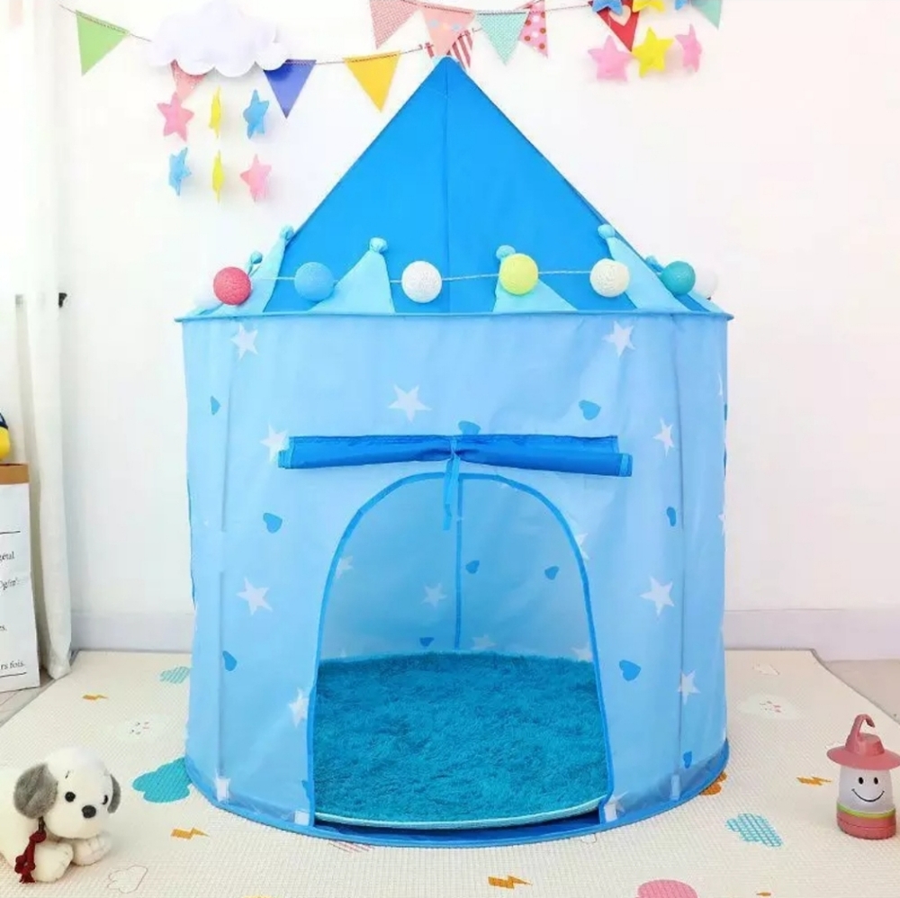 New Big Blue Kids Play Tent/ Castle - Picture 1 of 8